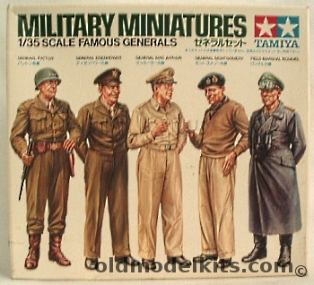 Tamiya 1/35 Famous Generals - General Patton / Eisenhower / McArthur / Montgomery / FM Rommel Figures, MM218 plastic model kit